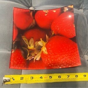 Painted glass platter